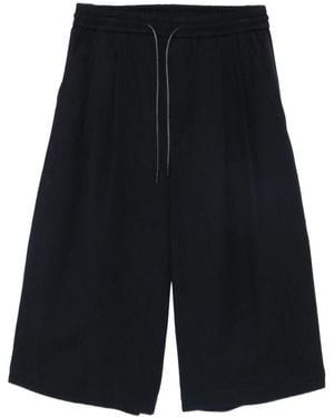 Juun.J Ribbed Drawstring-Waist Trousers - Blue