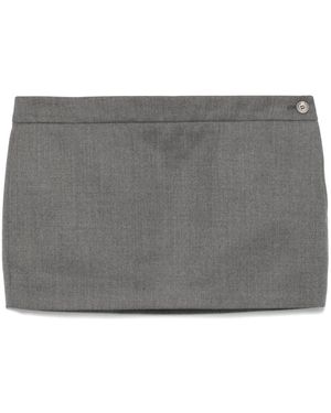 Wardrobe NYC Dart-Detail Mini Skirt - Grey