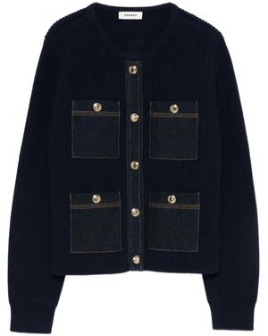 Sandro Button-Up Cardigan - Blue
