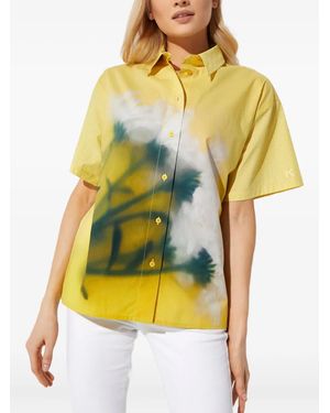 KENZO Graphic-Print Shirt - Yellow