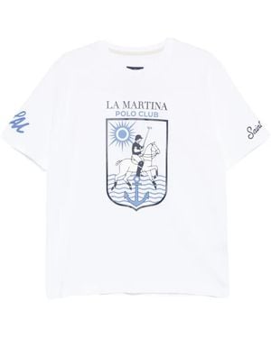 La Martina Logo-Print Crew-Neck T-Shirt - White
