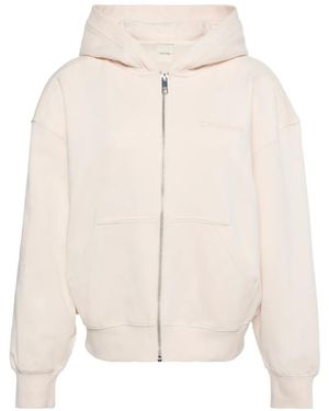 Calvin Klein Zip-Up Hoodie - White