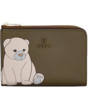Furla Bear-print zip-around wallet - Grau