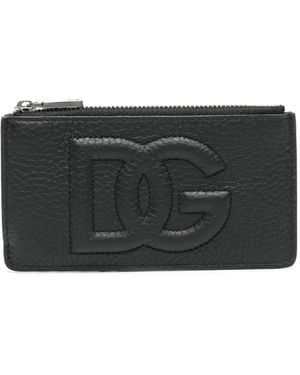 Dolce & Gabbana Porte-Cartes À Logo Embossé - Noir