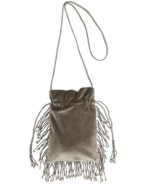 Maliparmi Beaded Fringe Cross Body Bag - White