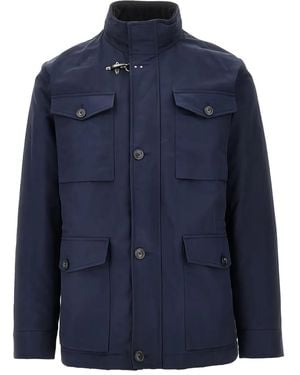 Fay Buttoned field jacket - Azul