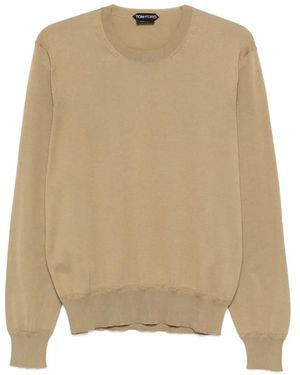 Tom Ford Crew Neck Jumper - Natural