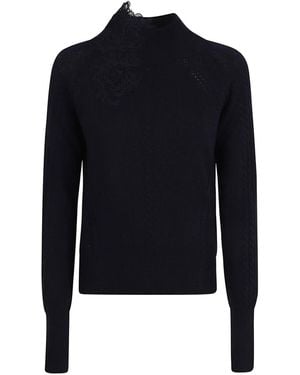 Ermanno Scervino Lace.Detail Sweater - Blue