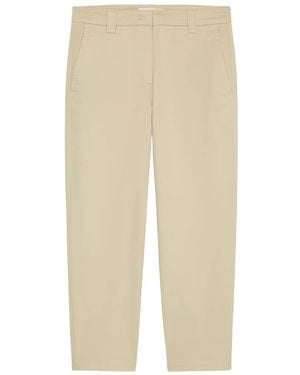 Marc O' Polo Pantalon En Coton À Coupe Courte - Natural