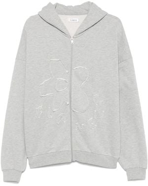 flâneur Blossom Patches Hoodie - Grey