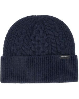 Carhartt Caster Cable-Knit Beanie - Blue