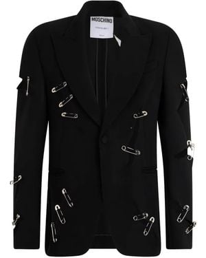 Moschino Safety-Pin Blazer - Black