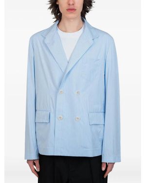 Sacai Pinstripe Double-Breasted Blazer - Blue