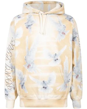 Supreme Doves Graphic-Print Hoodie - Natural