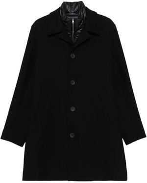 Herno Single-Breasted Padded Coat - Black