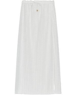 Melissa Odabash Falda larga con cordones - Blanco