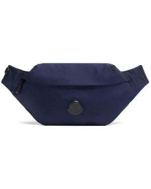 Moncler Small Durance Logo-Plaque Belt Bag - Blue