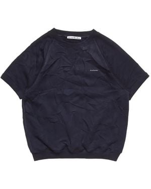 Acne Studios Crinkled Short-Sleeve Top - Blue