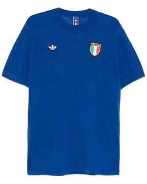 adidas Logo Patch Crew-Neck T-Shirt - Blue