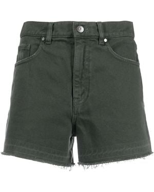 P.A.R.O.S.H. Distressed-Effect Denim Shorts - Green