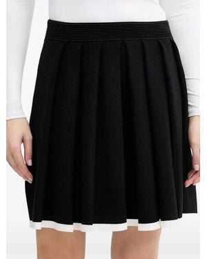 KARL LAGERFELD Minifalda con ribete de canalé - Negro