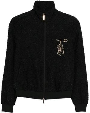 Emporio Armani Appliqué Zip Jacket - Black