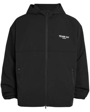 REPRESENT 247 Logo-Detail Zip-Up Hooded Jacket - Black