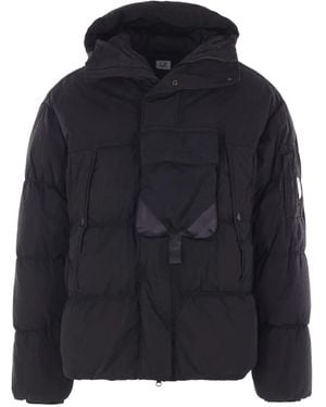 C.P. Company Hooded Puffer Coat - Blue