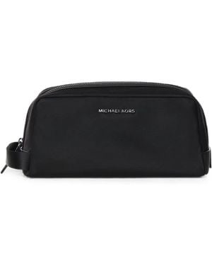 Michael Kors Neceser Brooklyn Con Placa Del Logo - Negro