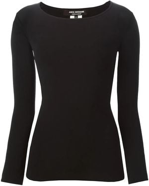 Junya Watanabe Boat Neck Longsleeved T-Shirt - Zwart