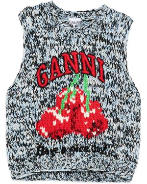 Ganni Wool Vest - Red