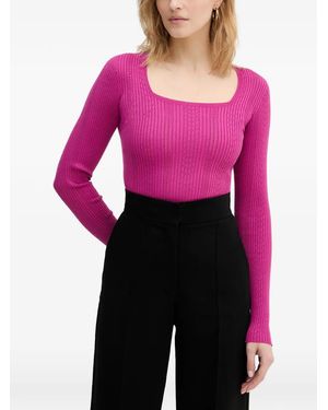 Twinset スクエアネック セーター - レッド