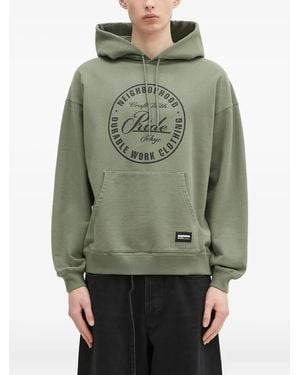 Neighborhood Circular-Logo Hoodie - Green