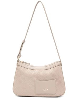 ARMANI EXCHANGE Logo-Debossed Shoulder Bag - White