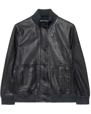 AllSaints Chaqueta De Cuero Memphis - Negro