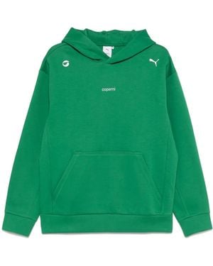 Coperni X Puma Logo-Embroidered Hoodie - Green