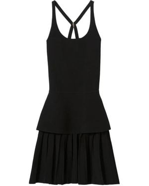 Claudie Pierlot Pleated Knit Mini Dress - Black