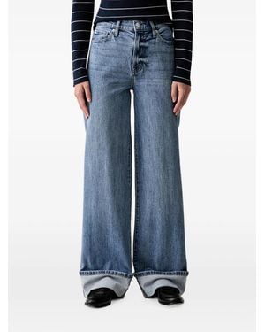 DKNY Faded Wide-Leg Jeans - Blue