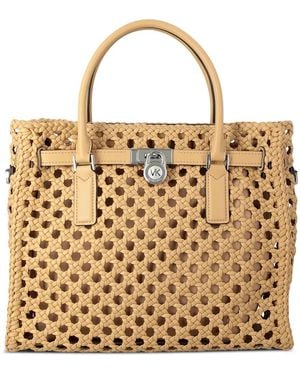MICHAEL Michael Kors Woven Padlock Tote Bag - Metallic