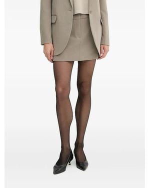 MICHAEL Michael Kors Zip-Pocket Mini Skirt - Natural