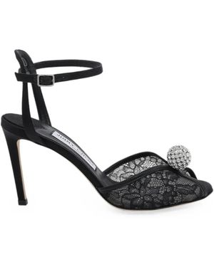 Jimmy Choo Sacora Lace Sandals - Black