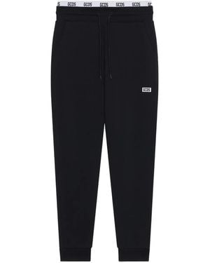 Gcds Drawstring-Waist Trousers - Black