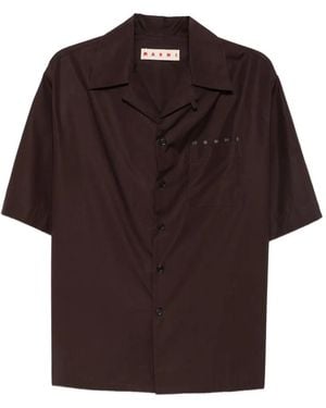 Marni Camisa Con Logo Estampado - Rojo