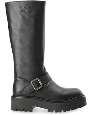 COPENHAGEN Bottines Chunky Biker À Semelle Épaisse - Black