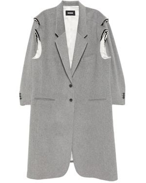 Moohong Doubled Shoulder Coat - Grey