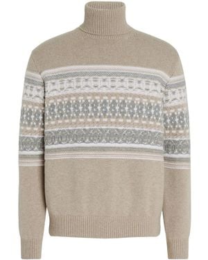 ZEGNA Maglione Fair Isle - Grigio