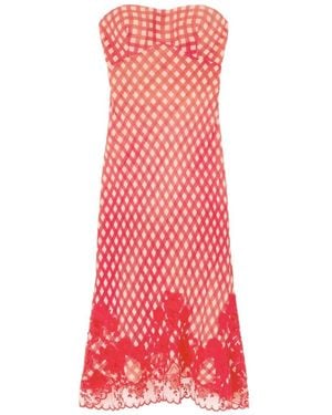 Ermanno Scervino Chequered Lace Dress