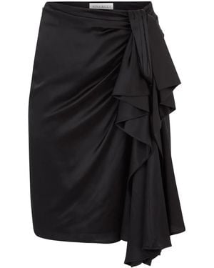 Nina Ricci Asymmetric Bow-Detail Skirt - Black