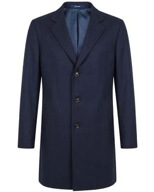 Drumohr Single-Breasted Coat - Blue