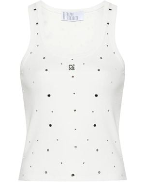 GIUSEPPE DI MORABITO Tanktop Verfraaid Met Kristallen - Wit